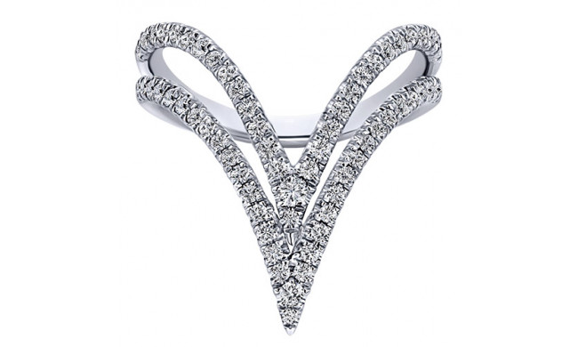 14k White Gold Emanuel Diamonds .54ct Diamond Fashion Ring