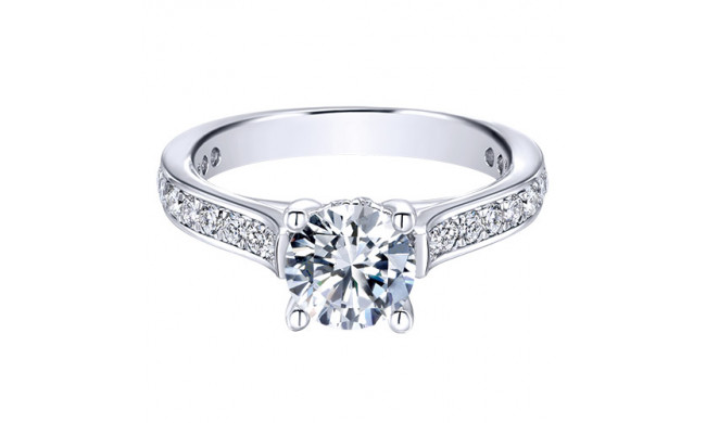 14k White Gold Emanuel Diamonds .52ct Diamond Engagement Ring