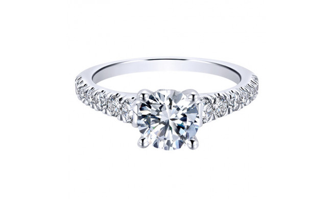 14k White Gold Emanuel Diamonds .56ct Diamond Engagement Ring