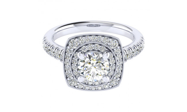 14k White Gold Emanuel Diamonds .62ct Diamond Engagement Ring