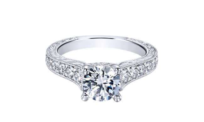14k White Gold Emanuel Diamonds .84ct Diamond Engagement Ring