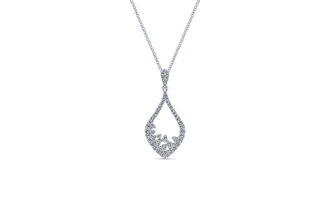 14k White Gold Emanuel Diamonds Fashion Necklace