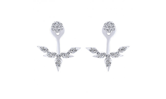 14k White Gold Emanuel Diamonds .46ct Diamond Earrings