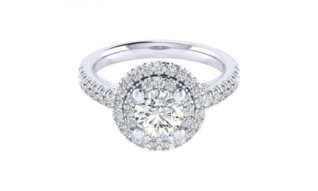 14k White Gold Emanuel Diamonds .60ct Diamond Engagement Ring