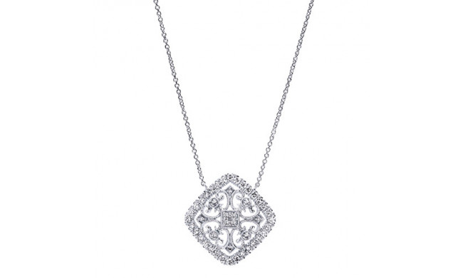 14k White Gold Emanuel Diamonds .68ct Diamond Necklace