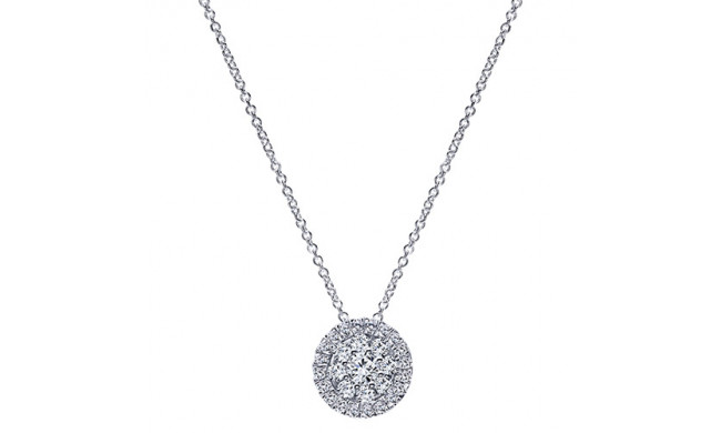 14k White Gold Emanuel Diamonds .70ct Diamond Necklace