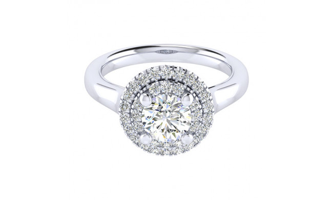 14k White Gold Emanuel Diamonds .35ct Diamond Engagment Ring