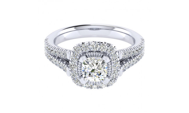 14k White Gold Emanuel Diamonds .61ct Diamond Engagement Ring