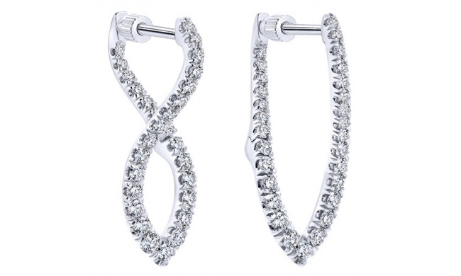 14k White Gold Emanuel Diamonds .97ct Diamond Earrings