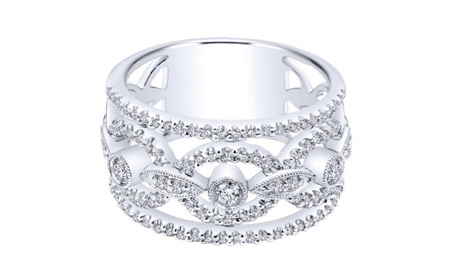 14k White Gold Emanuel Diamonds .70ct Diamond Fashion Ring