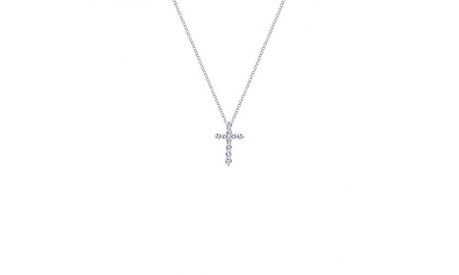 14k White Gold Emanuel Diamonds .37ct Diamond Necklace