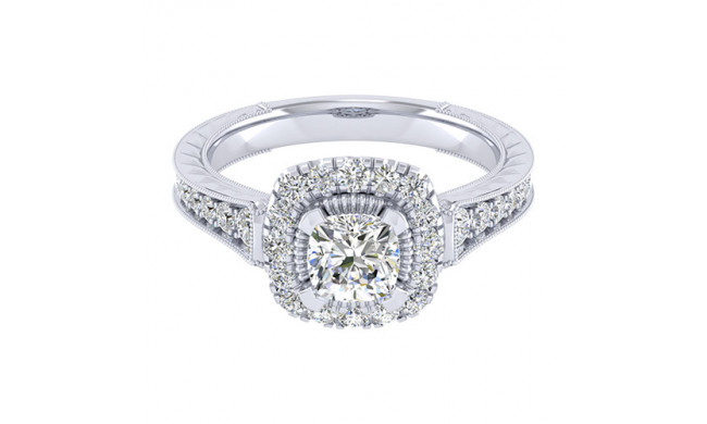 14k White Gold Emanuel Diamonds .61ct Diamond Engagement Ring