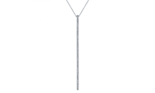 14k White Gold Diamonds Fashion Necklace