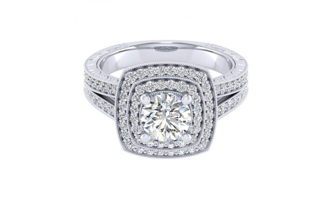 14k White Gold Emanuel Diamonds .62ct Diamond Engagement Ring
