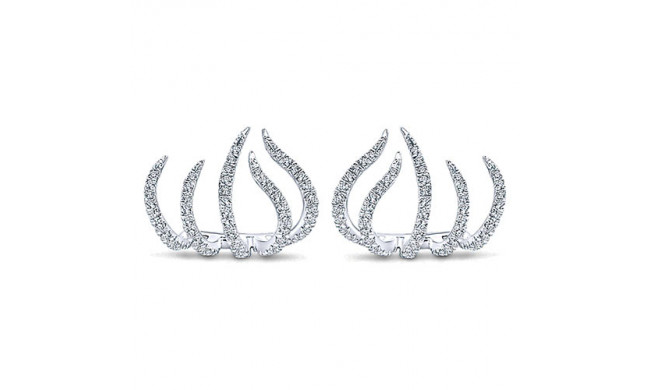 14k White Gold Emanuel Diamonds Stud Earrings