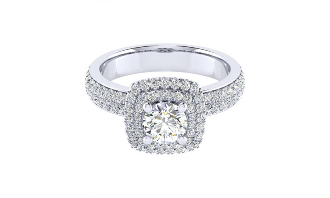 14k White Gold Emanuel Diamonds .67ct Diamond Engagement Ring