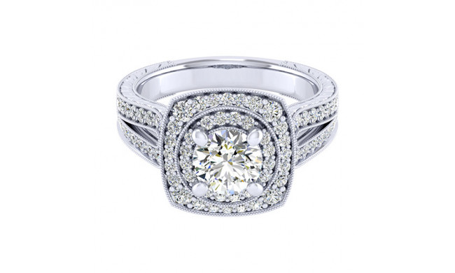 14k White Gold Emanuel Diamonds .70ct Diamond Engagement Ring