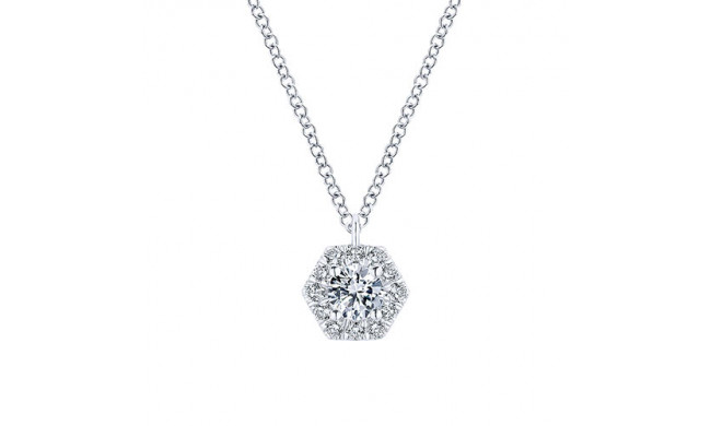 14k White Gold Emanuel Diamonds Fashion Necklace