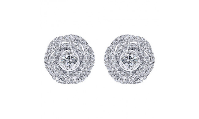 14k White Gold Emanuel Diamonds 1.00ct Diamond Earrings