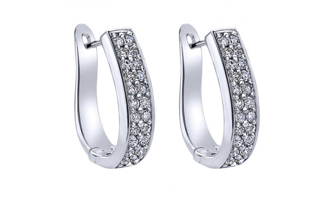 14k White Gold Emanuel Diamonds .63ct Diamond Earrings