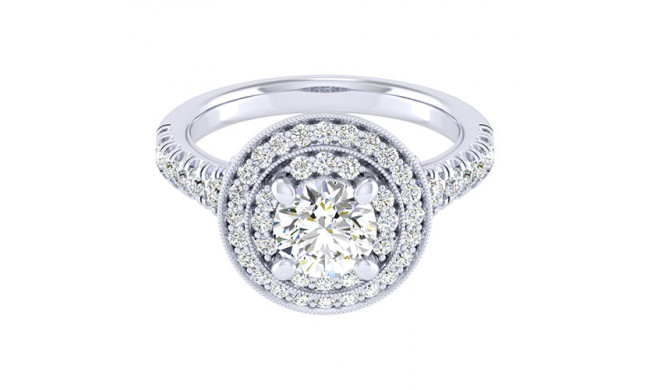 14k White Gold Emanuel Diamonds .90ct Diamond Engagement Ring