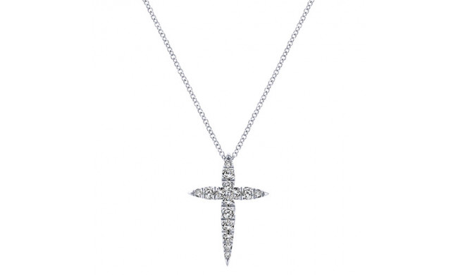 14k White Gold Emanuel Diamonds .50ct Diamond Necklace