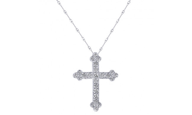 14k White Gold Emanuel Diamonds .48 Diamond Necklace
