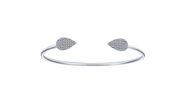 14k White Gold Emanuel Diamonds Bangle Bracelet