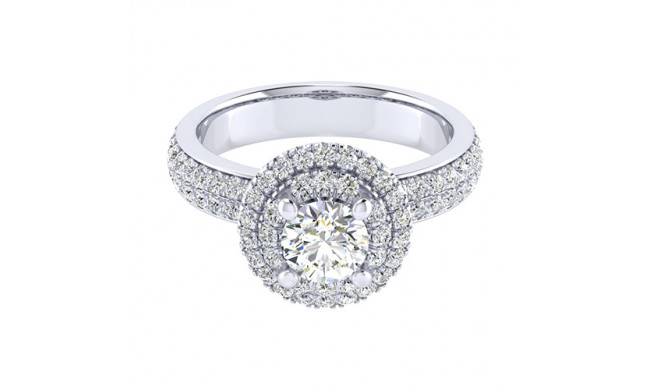 14k White Gold Emanuel Diamonds .75ct Diamond Engagement Ring