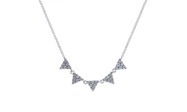 14k White Gold Emanuel Diamonds .70ct Diamond Necklace