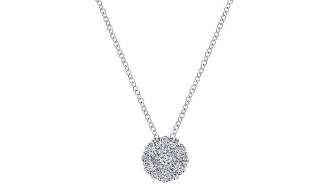 14k White Gold Emanuel Diamonds.45ct Diamond Necklace
