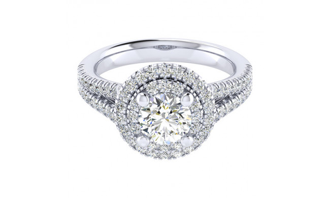 14k White Gold Emanuel Diamonds .64ct Diamond Engagement Ring