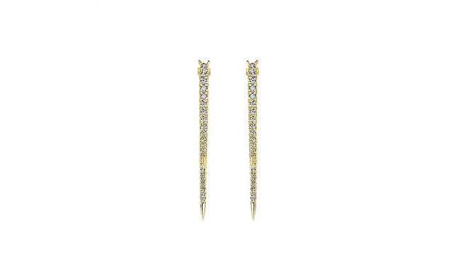 14k Yellow Gold Emanuel Diamonds Drop Earrings