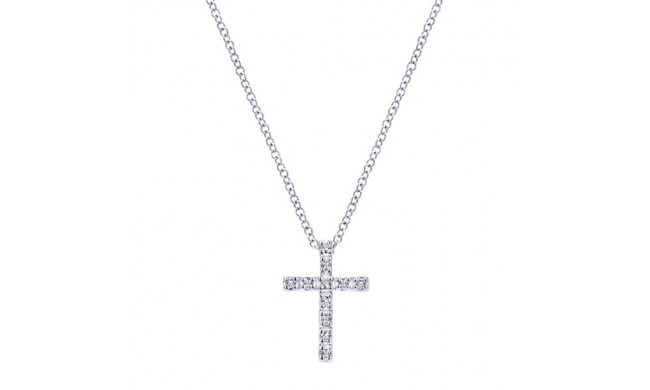 14k White Gold Emanuel Diamonds .10ct Diamond Necklace