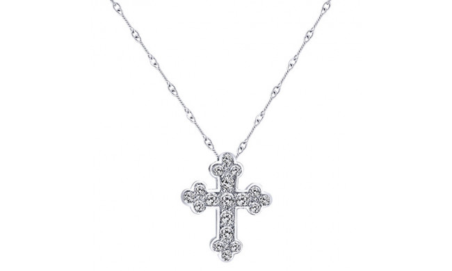 14k White Gold Emanuel Diamonds .27ct Diamond Necklace