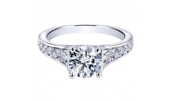 14k White Gold Emanuel Diamonds .56ct Diamond Engagement Ring