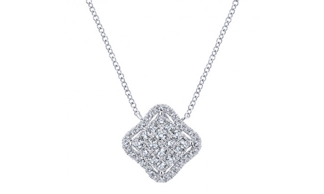 14k White Gold Emanuel Diamonds .62ct Diamond Necklace