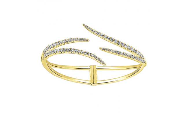 14k Yellow Gold Emanuel Diamonds Bangle Bracelet