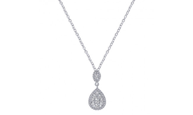 14k White Gold Emanuel Diamonds .62ct Diamond Necklace