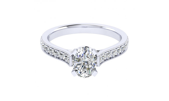14k White Gold Emanuel Diamonds .35ct Diamond Engagement Ring