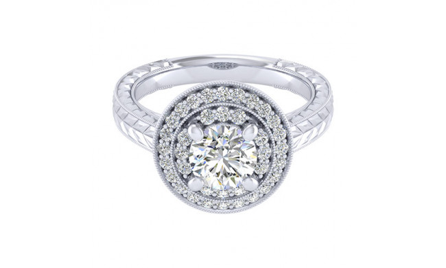 14k White Gold Emanuel Diamonds .30ct Diamond Engagement Ring