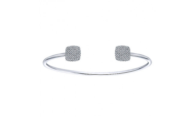 14k White Gold Emanuel Diamonds Bangle Bracelet