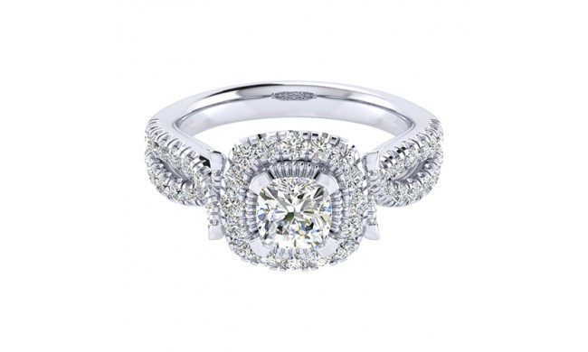 14k White Gold Emanuel Diamonds .65ct Diamond Engagement Ring