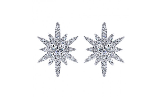 14k White Gold Emanuel Diamonds .42ct Diamond Earrings