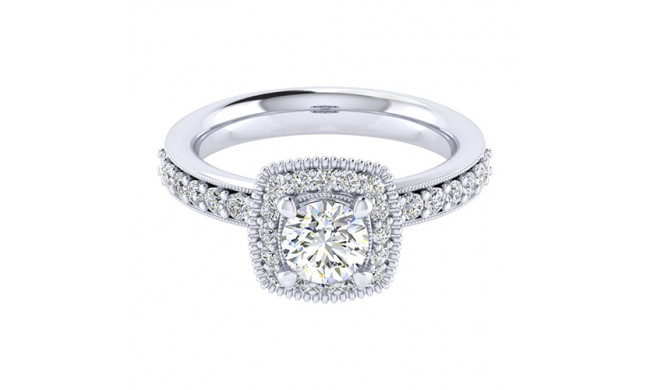 14k White Gold Emanuel Diamonds .50ct Diamond Engagement Ring