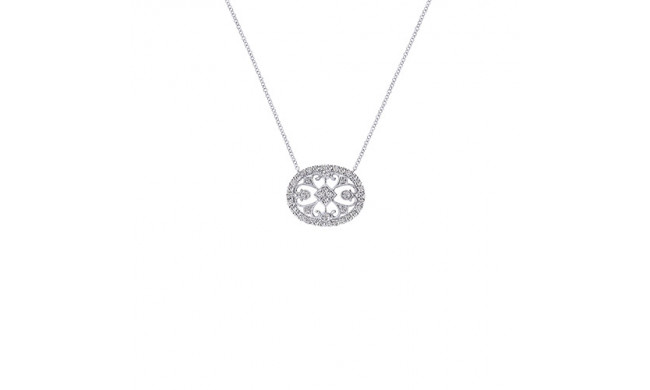 14k White Gold Emanuel Diamonds .82ct Diamond Necklace