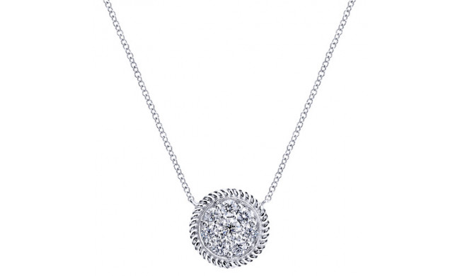 14k White Gold Emanuel Diamonds .72ct Diamond Necklace