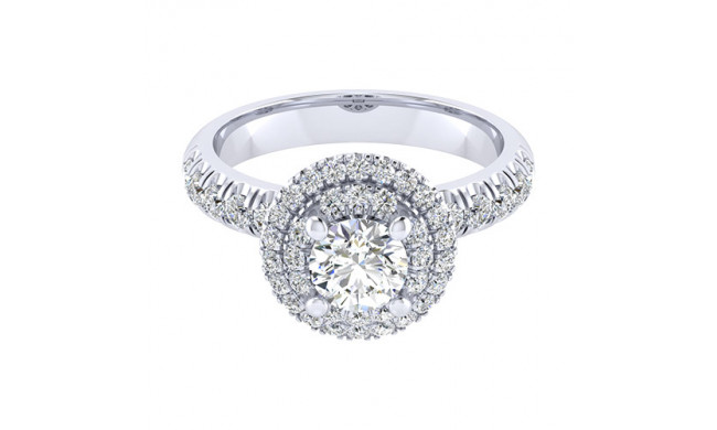 14k White Gold Emanuel Diamonds .72ct Diamond Engagement Ring