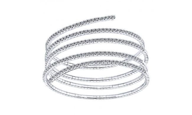 14k White Gold Emanuel Diamonds Bangle Bracelet