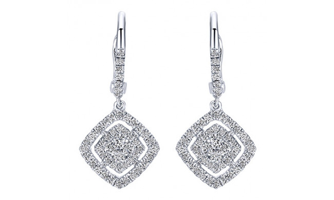 14k White Gold Emanuel Diamonds .66ct Diamond Earrings